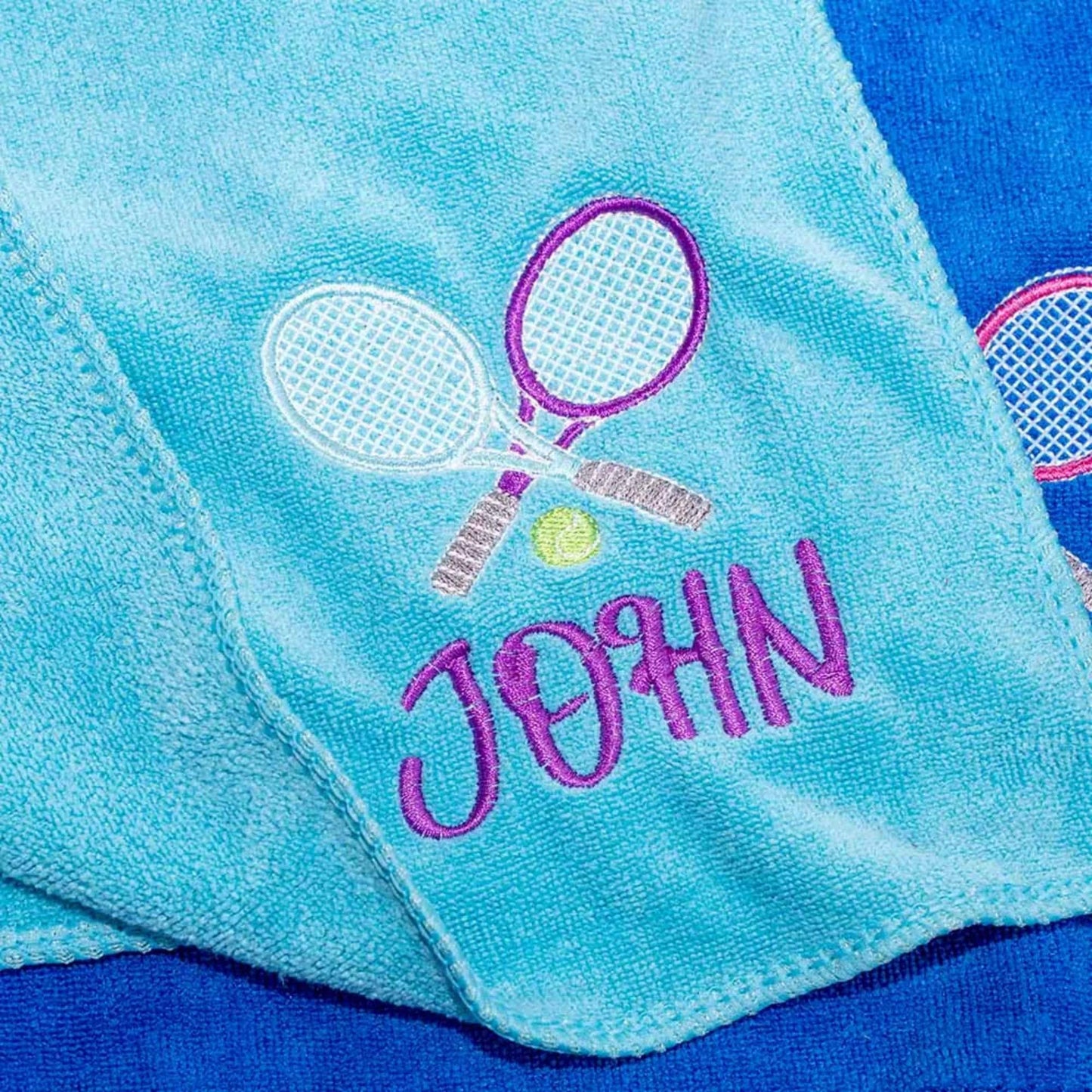 Custom Name Embroidered Tennis Towel