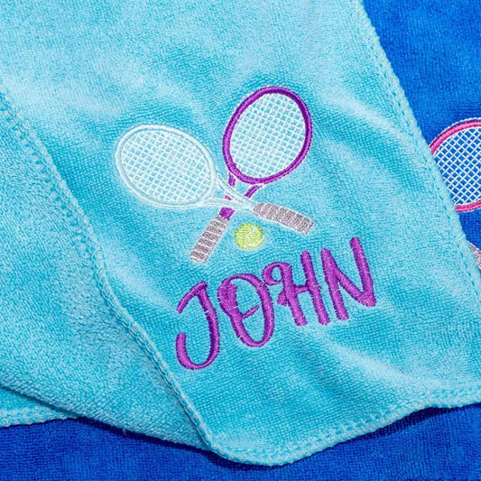 Custom Name Embroidered Tennis Towel