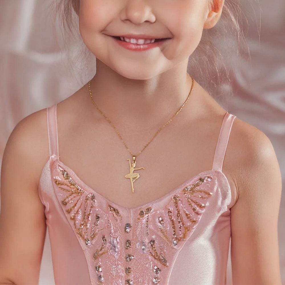 Custom Name Ballerina Silhouette Necklace