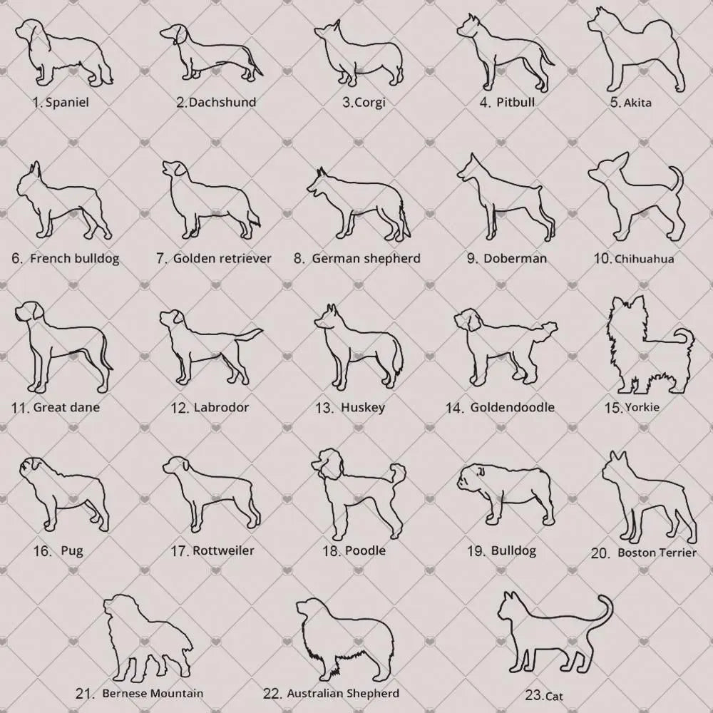 Personalized Dog Silhouette Wooden Tag with Santa Hat & Scarf