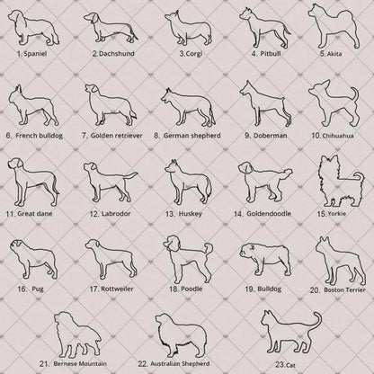 Personalized Dog Silhouette Wooden Tag with Santa Hat & Scarf