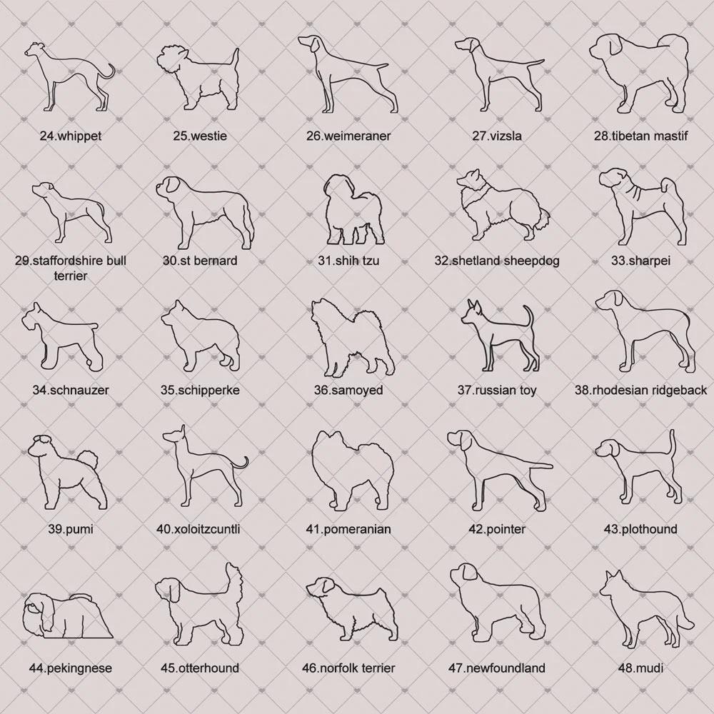 Personalized Dog Silhouette Wooden Tag with Santa Hat & Scarf