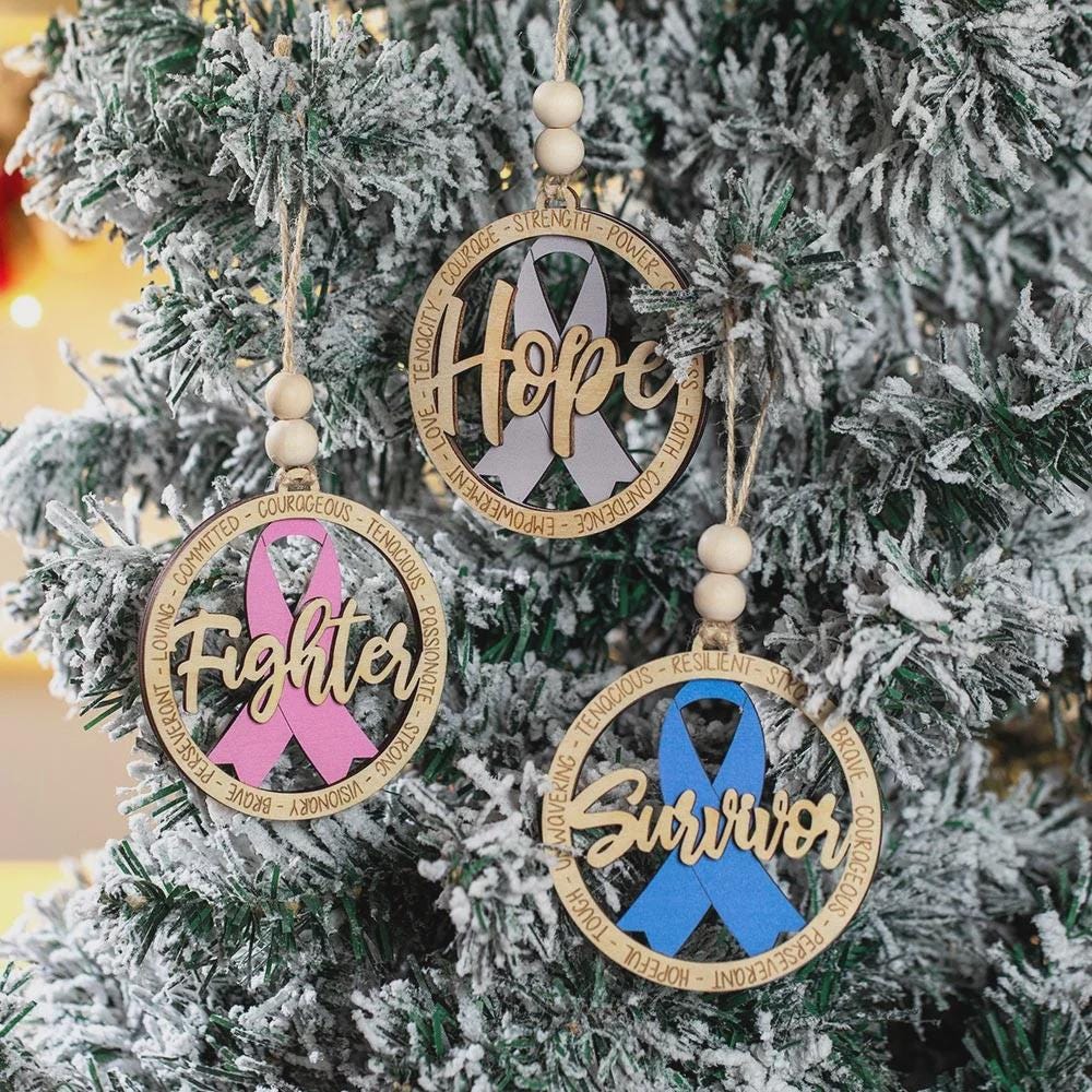 Cancer Awareness Christmas Tree Decoration