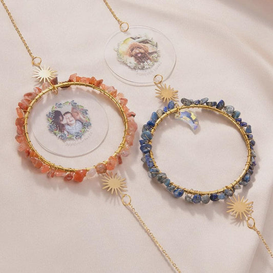 Custom Memorial Photo Crystal Suncatcher