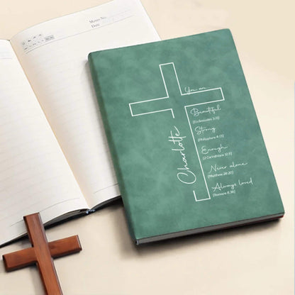 Custom Name A5/A6 Cross Leather Notebook