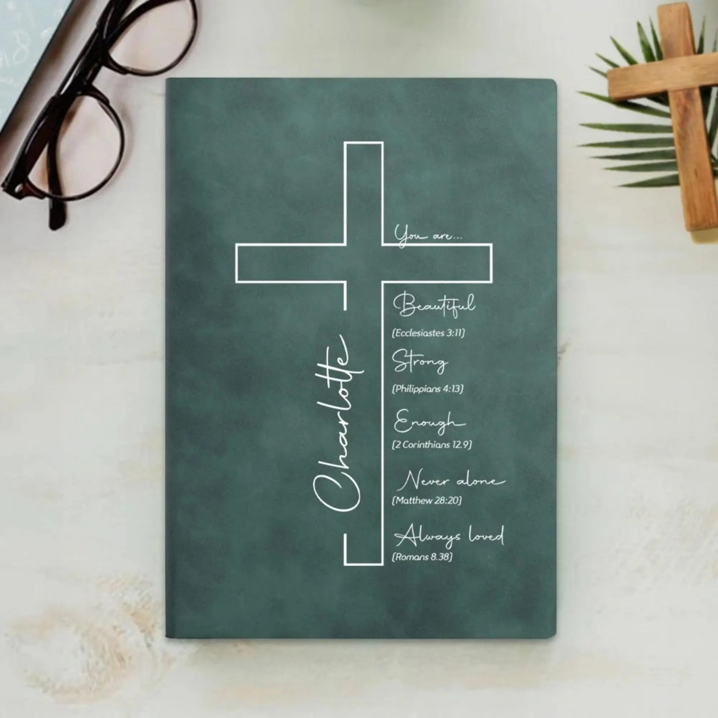 Custom Name A5/A6 Cross Leather Notebook