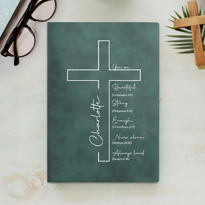 Custom Name A5/A6 Cross Leather Notebook