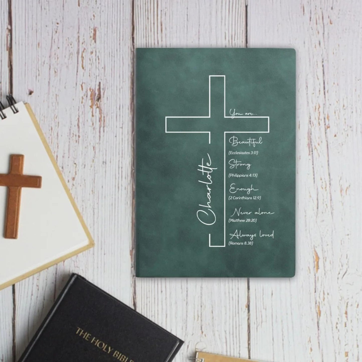 Custom Name A5/A6 Cross Leather Notebook