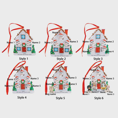 Custom Stay at Home Family Christmas Tree Decoration