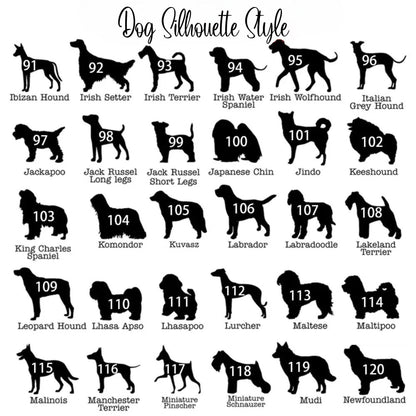 Custom Dog Silhouette Wooden Christmas Tree Ornament with Name