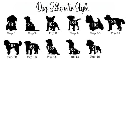 Custom Dog Silhouette Wooden Christmas Tree Ornament with Name