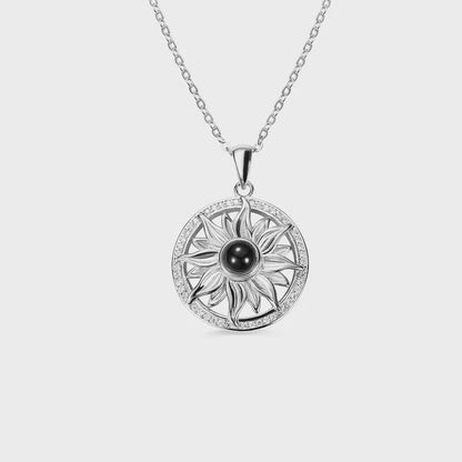 Custom Sunflower Projection Necklace