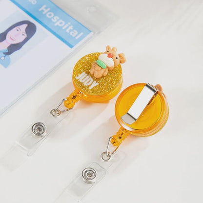 Custom Name Christmas Glitter Badge Reel