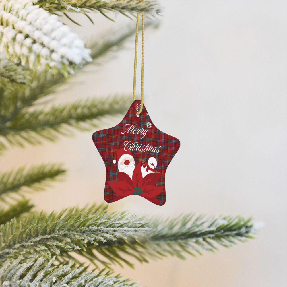Custom Star Photo Ornament, Christmas Tree Decoration