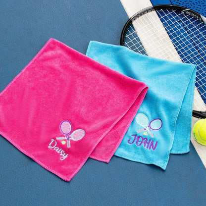 Custom Name Embroidered Tennis Towel