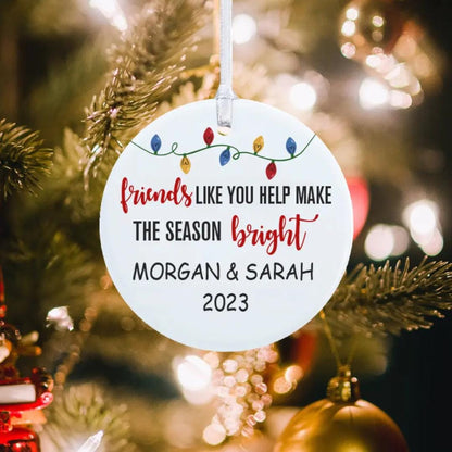 Custom "Friends Like You" Christmas Ornament with Name & Photo