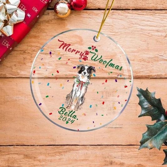 Custom Ornament with  Photo Merry Dogmas Tree Hanging