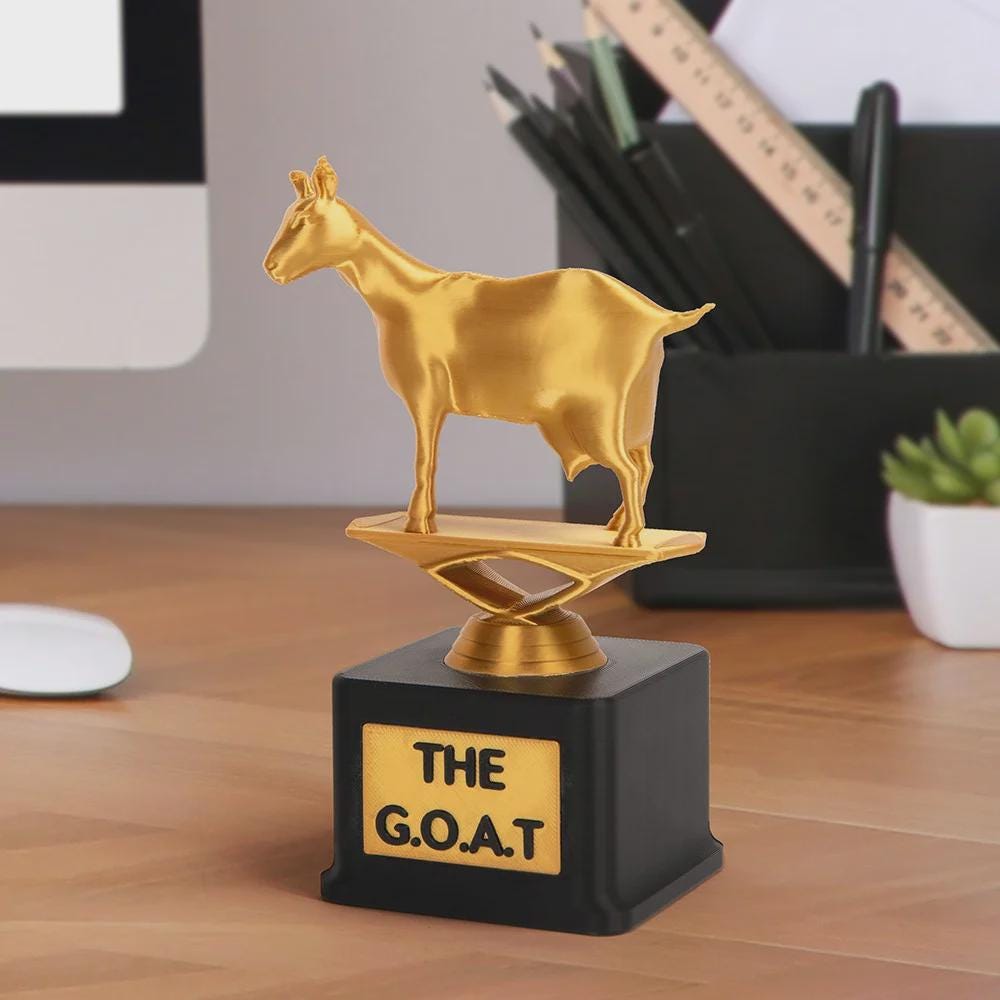 Personalized Funny GOAT Trophy