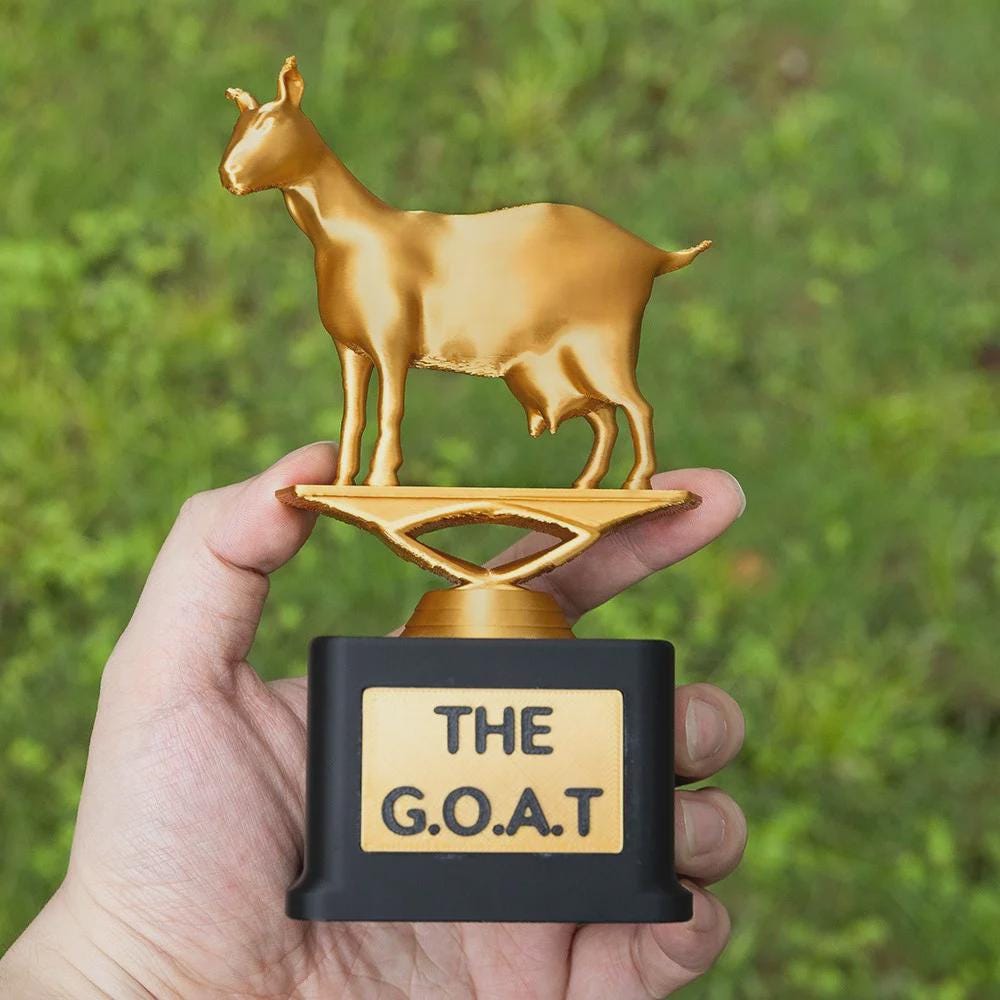 Personalized Funny GOAT Trophy