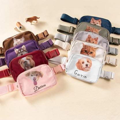 Personalized Pet Face Photo Belt Bag