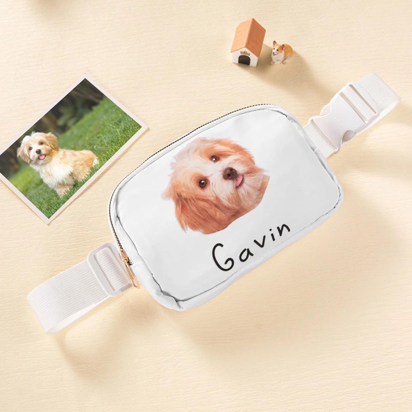 Personalized Pet Face Photo Belt Bag