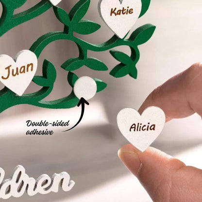 Personalized 1-20 Names Wooden Family Tree with Custom Names