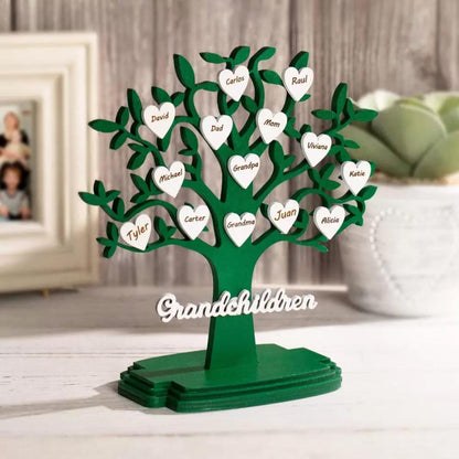 Personalized 1-20 Names Wooden Family Tree with Custom Names