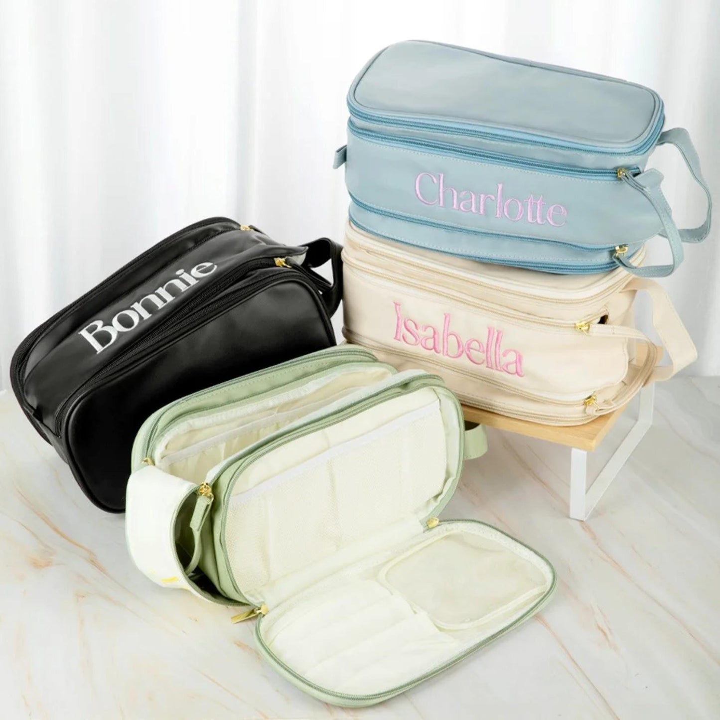 Custom Embroidered Cosmetic Bag with Name