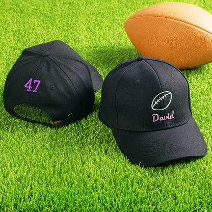 Custom Embroidered Sports Hat with Name & Number