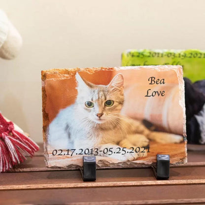 Custom Pet Photo Rock Slate