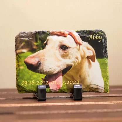 Custom Pet Photo Rock Slate