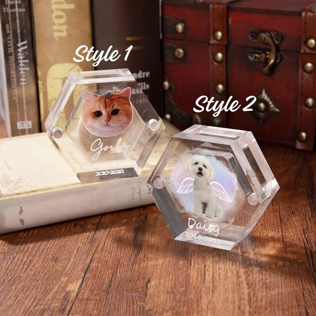 Pet Portrait Clear Fur Memorial Box
