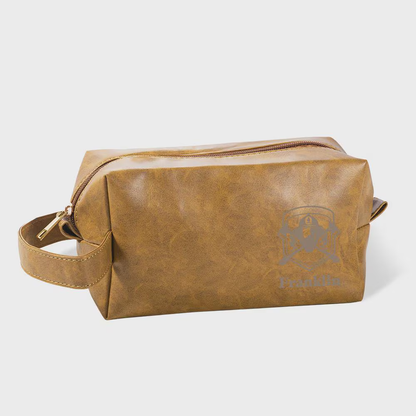 Personalized Firefighter Vegan Leather Toiletry Bag