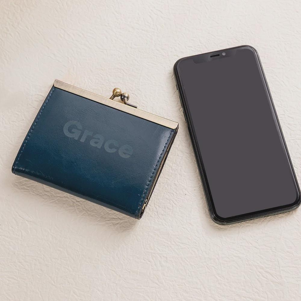 Custom Cowhide Leather Card Holder with Name