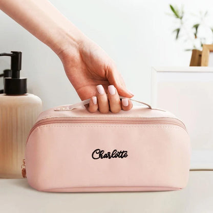 Custom Name Vegan Leather Toiletry Bag