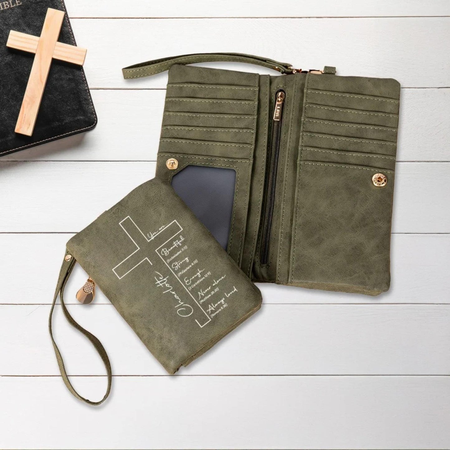 Custom Name Cross Tri-Fold Wallet