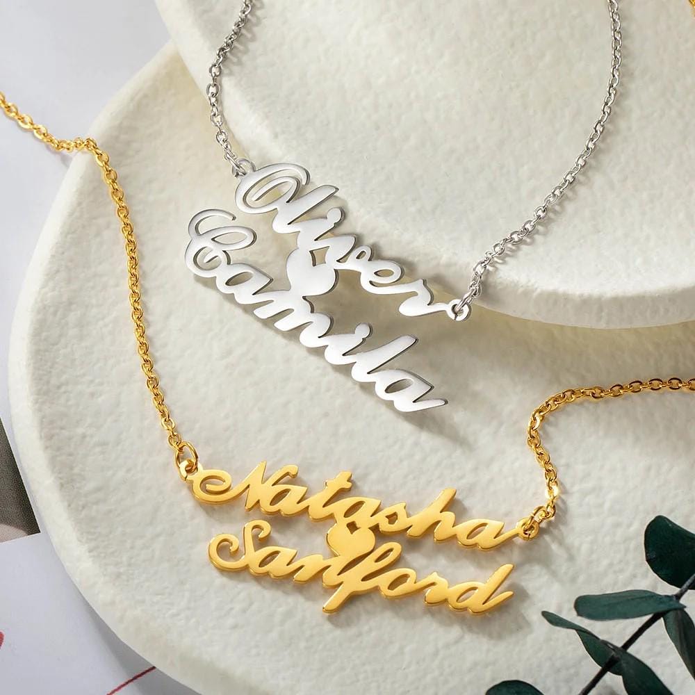 Custom Name Double Layer Necklace