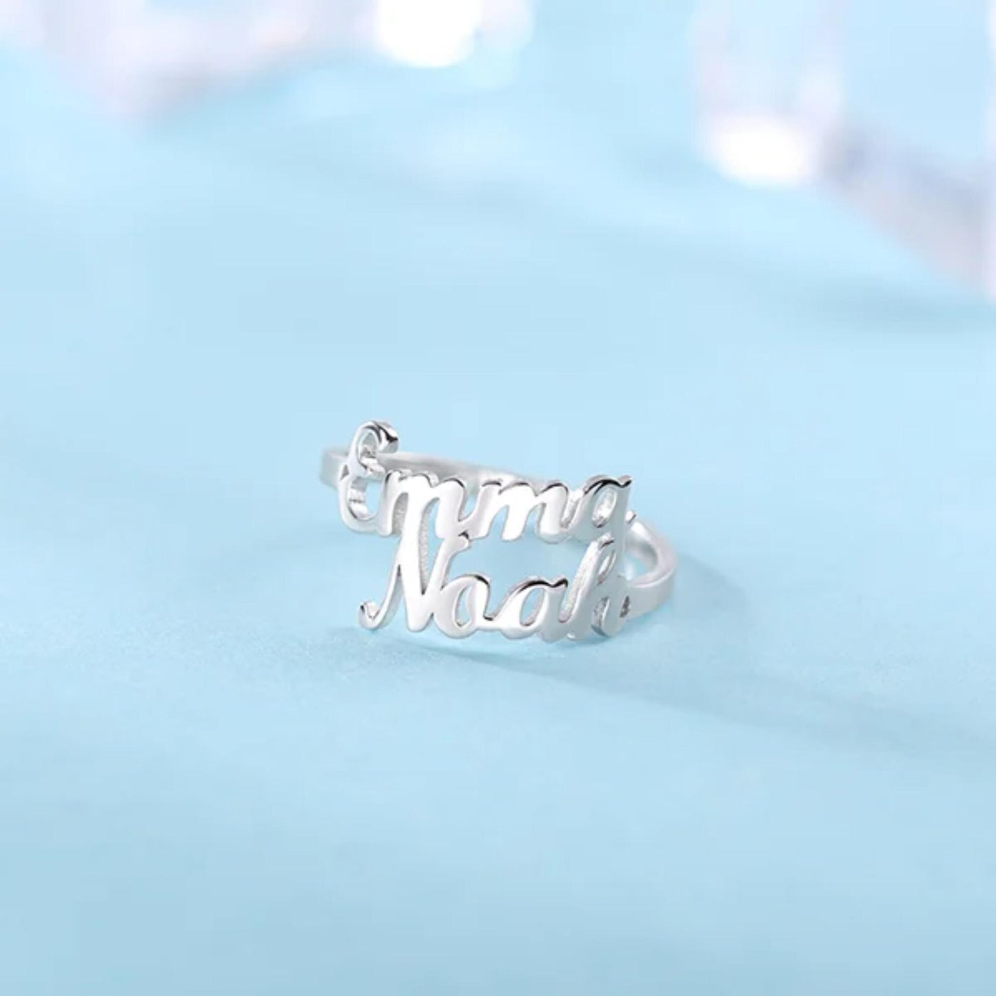 Personalized Double Name Ring