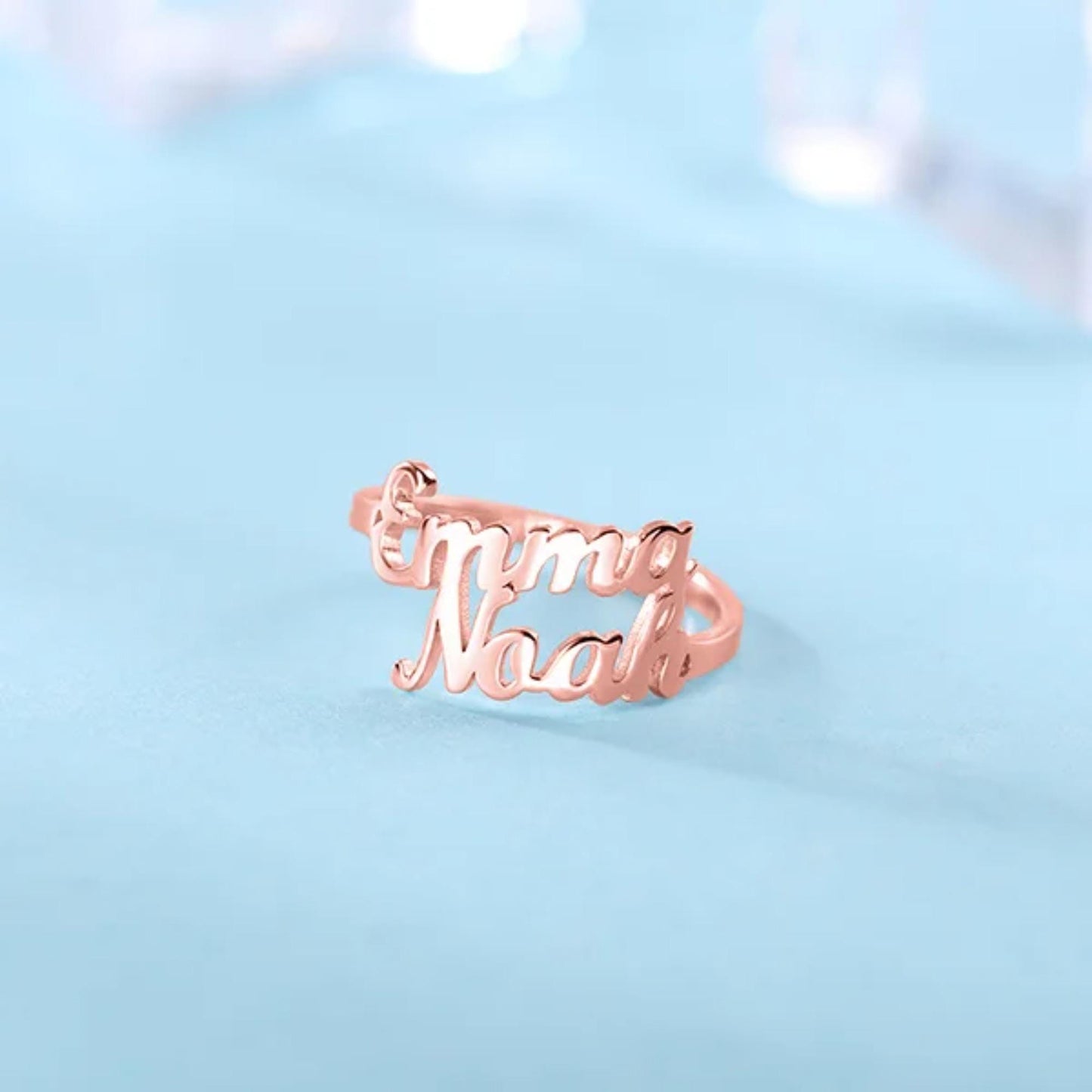 Personalized Double Name Ring