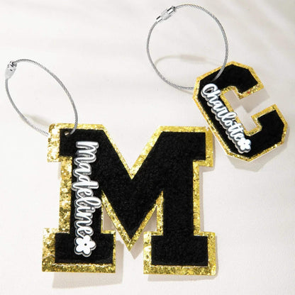 Custom Chenille with Initial and Wire Ring