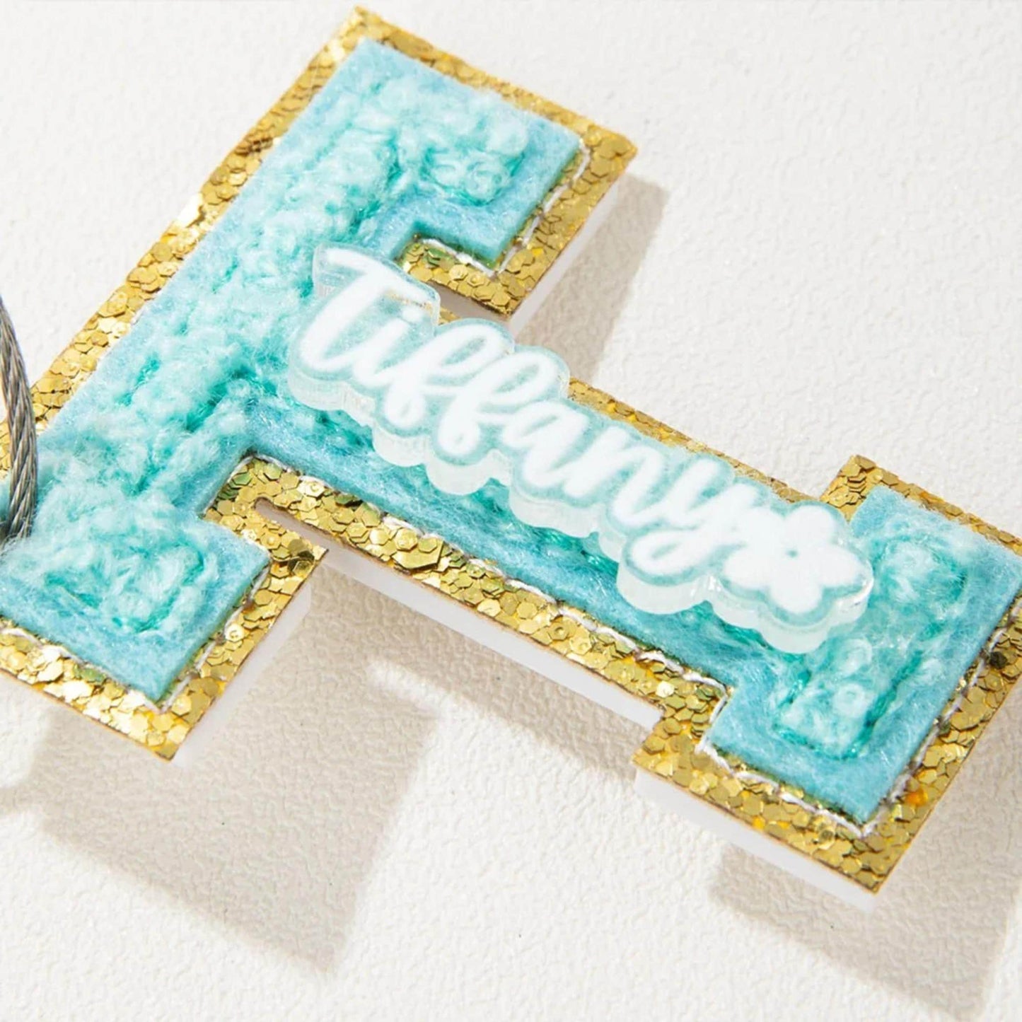 Custom Chenille with Initial and Wire Ring