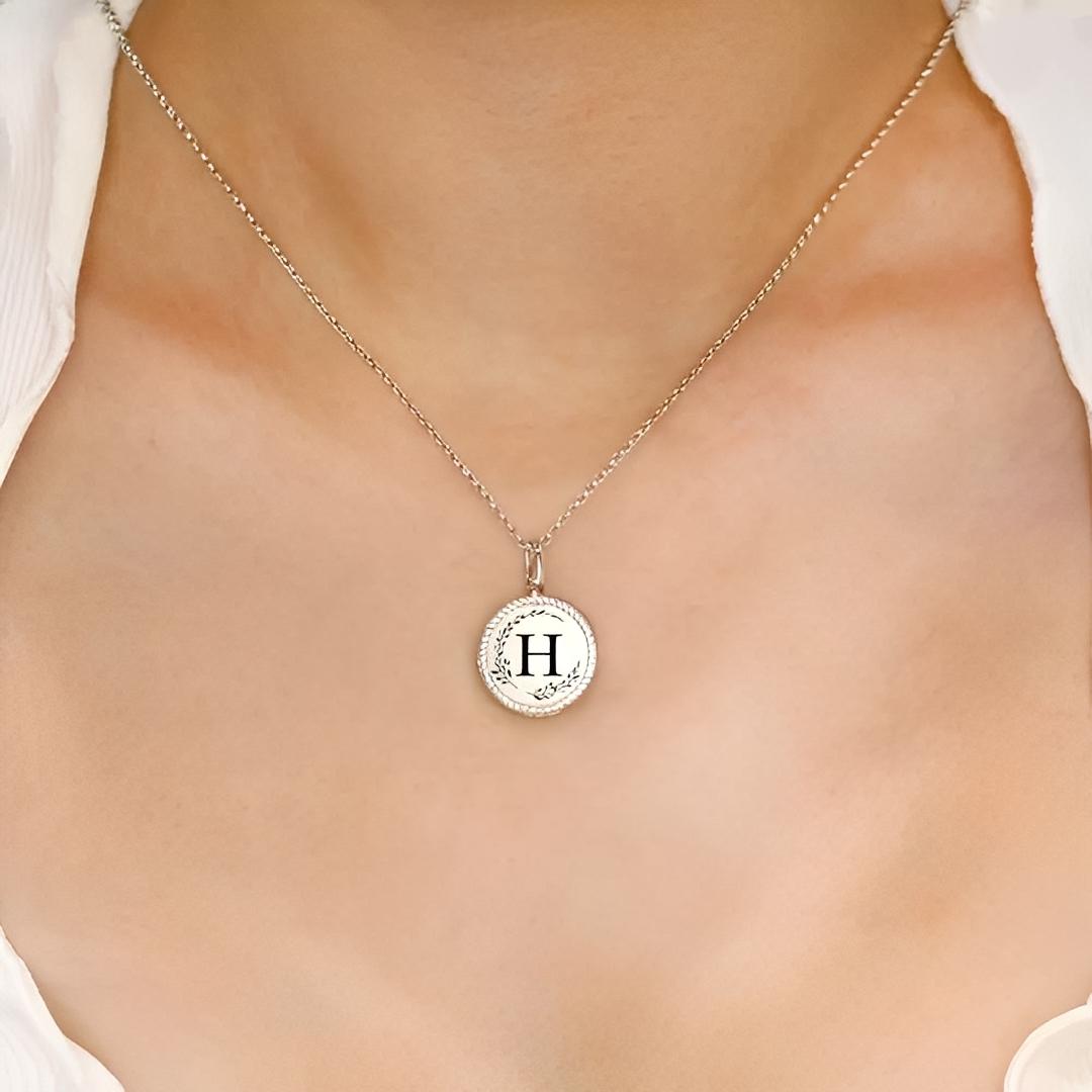 Custom Initial Four Photos Locket Necklace