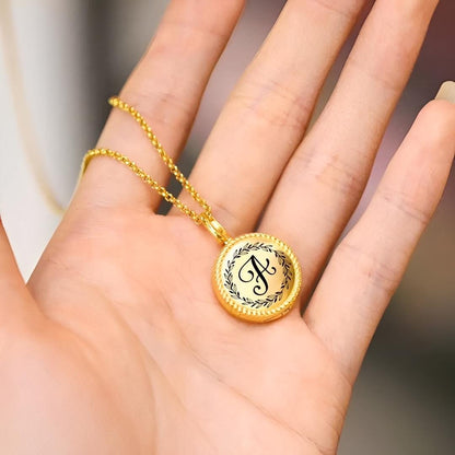 Custom 4 Photos Locket Necklace with Initial