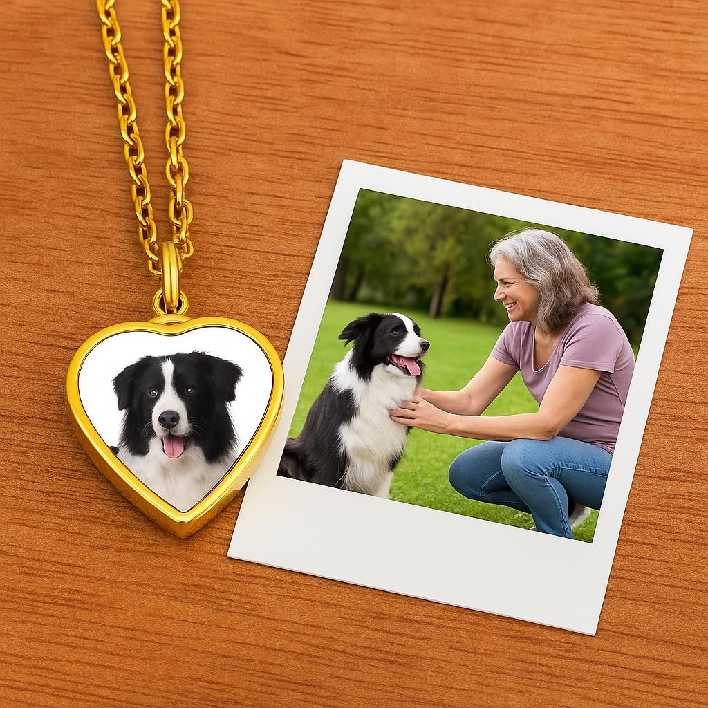 Custom Pet Photo Urn Heart Necklace