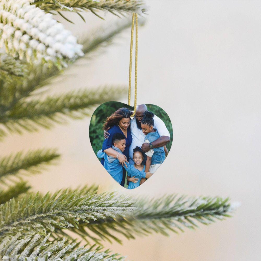 Custom Star Photo Ornament, Christmas Tree Decoration