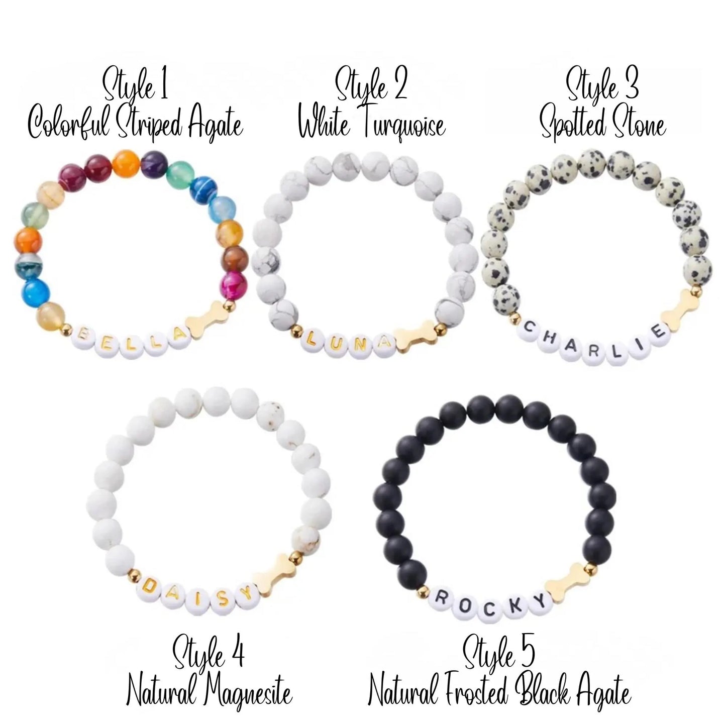 Pet Name Friendship Beaded Bracelet