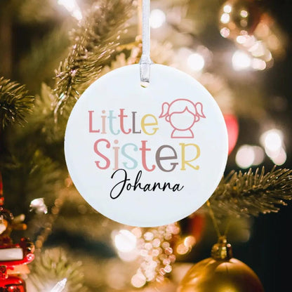 Weihnachtsbaumschmuck zum Aufhängen mit Foto für Geschwister, Ideen für personalisierte Weihnachtskugeln mit Foto, Weihnachtsdeko für die ganze Familie mit Foto