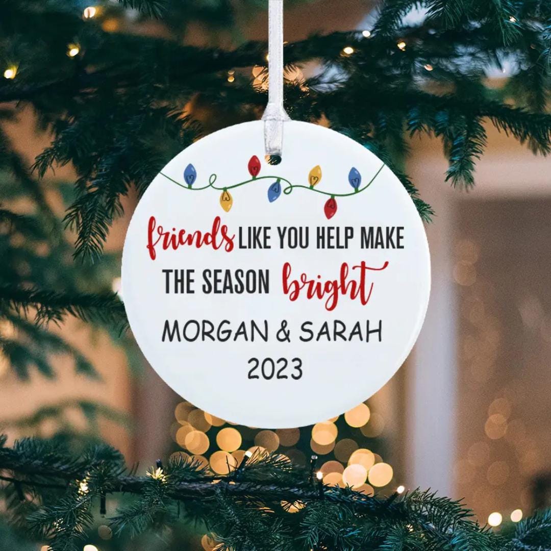 Custom "Friends Like You" Christmas Ornament with Name & Photo