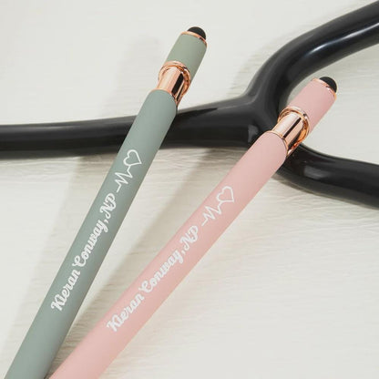Personalized Medical Pens with EKG & Heart Icon, 5-Pack Pen Set