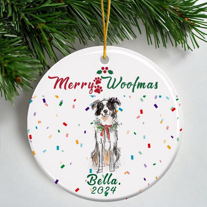 Custom Ornament with  Photo Merry Dogmas Tree Hanging